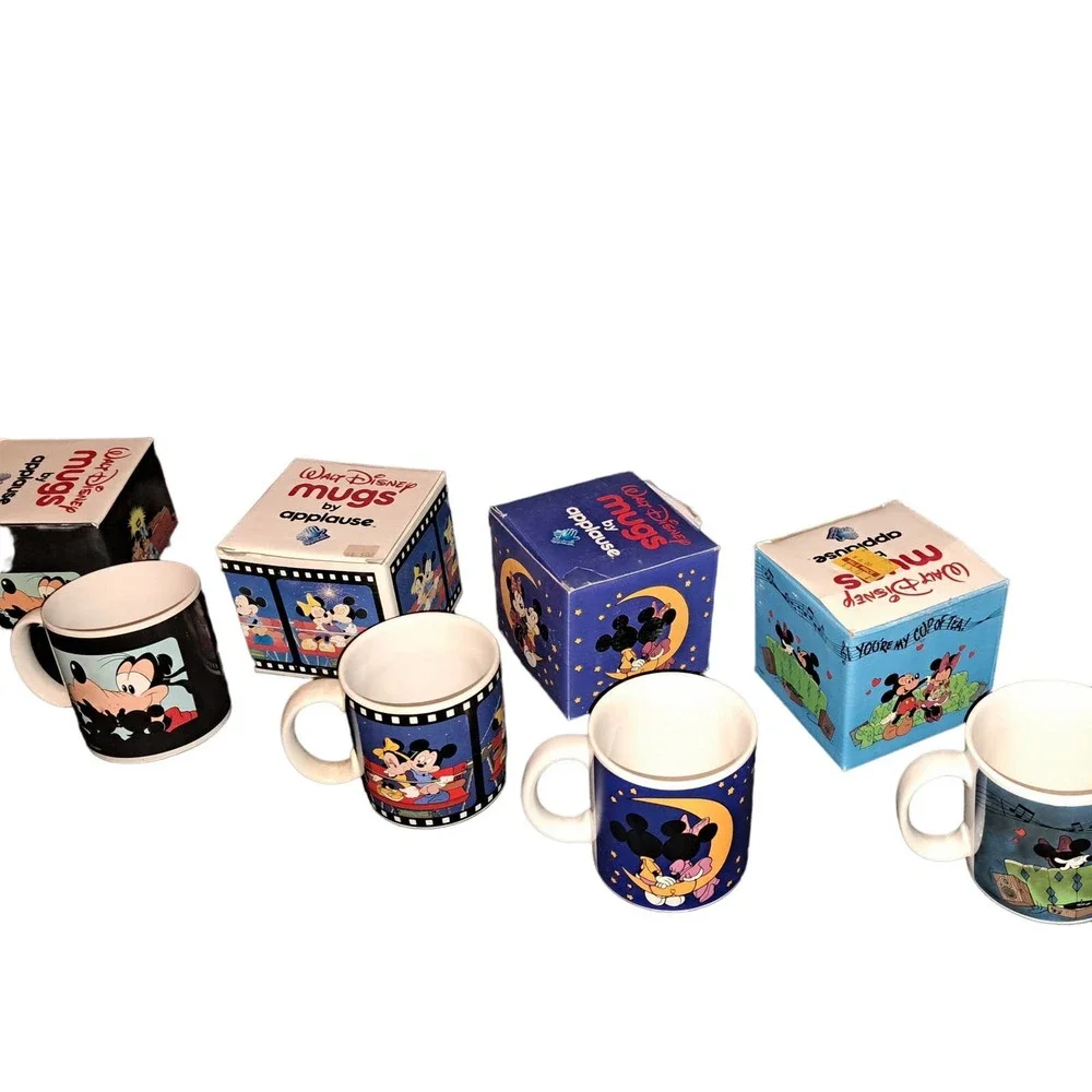 VERY VINTAGE Mickey & Minnie in LOVE Coffee Cups Circa 1980